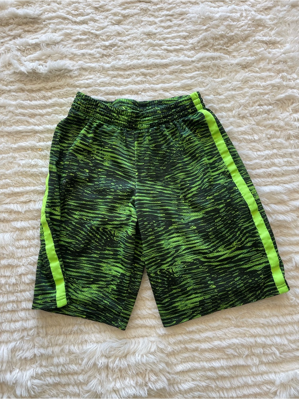 Champion Boys Green and Black Athletic Shorts